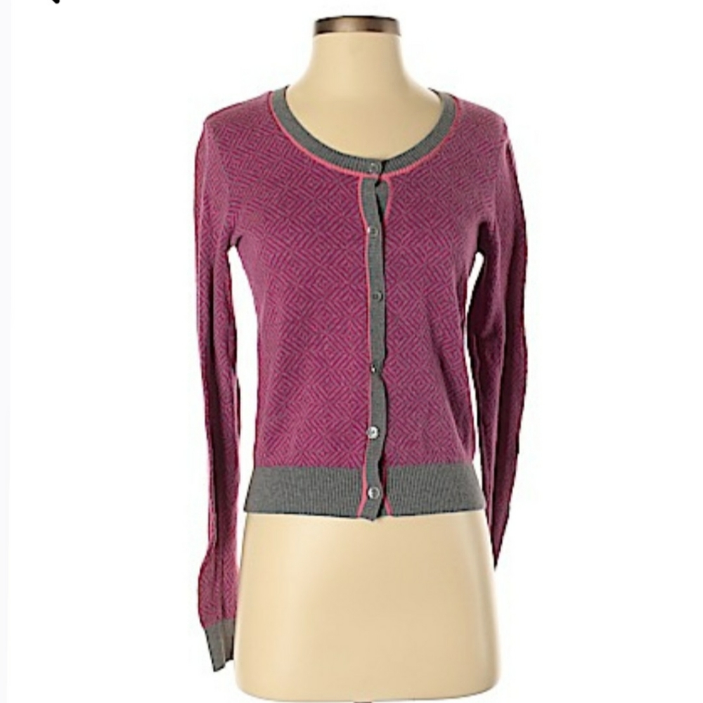 Cabi Cardigan womens sz L pink sweater button up